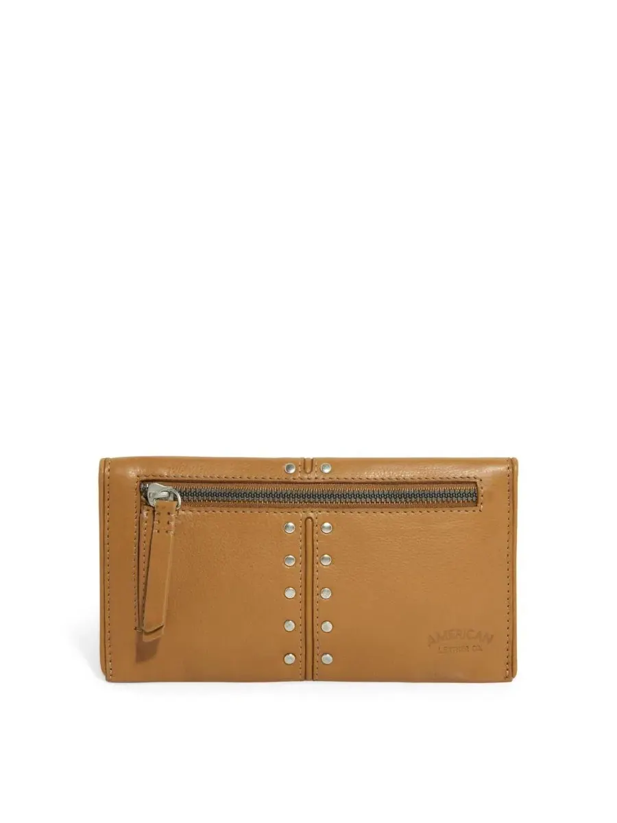 Женский складной кошелек Mittie American Leather Co. — изображение 2 из 3, коричневый