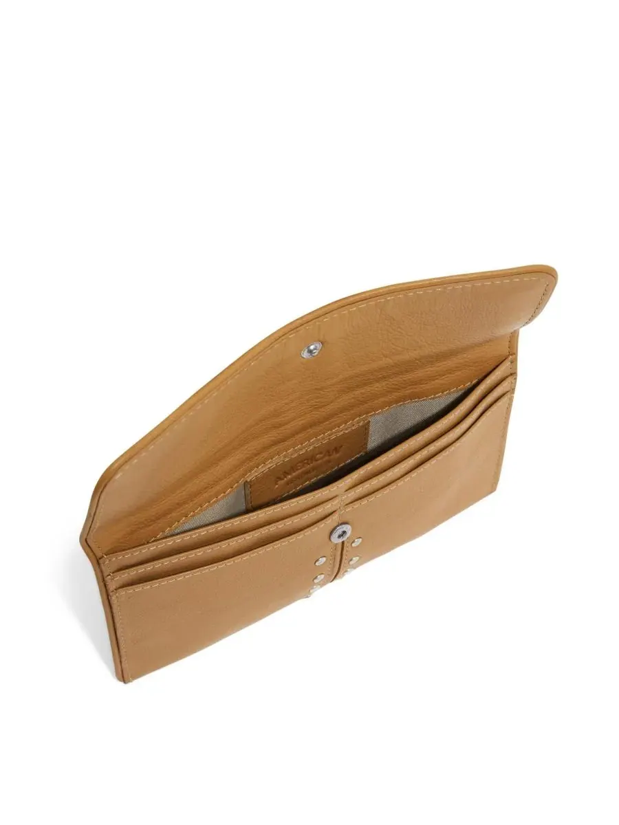 Женский складной кошелек Mittie American Leather Co. — изображение 3 из 3, коричневый