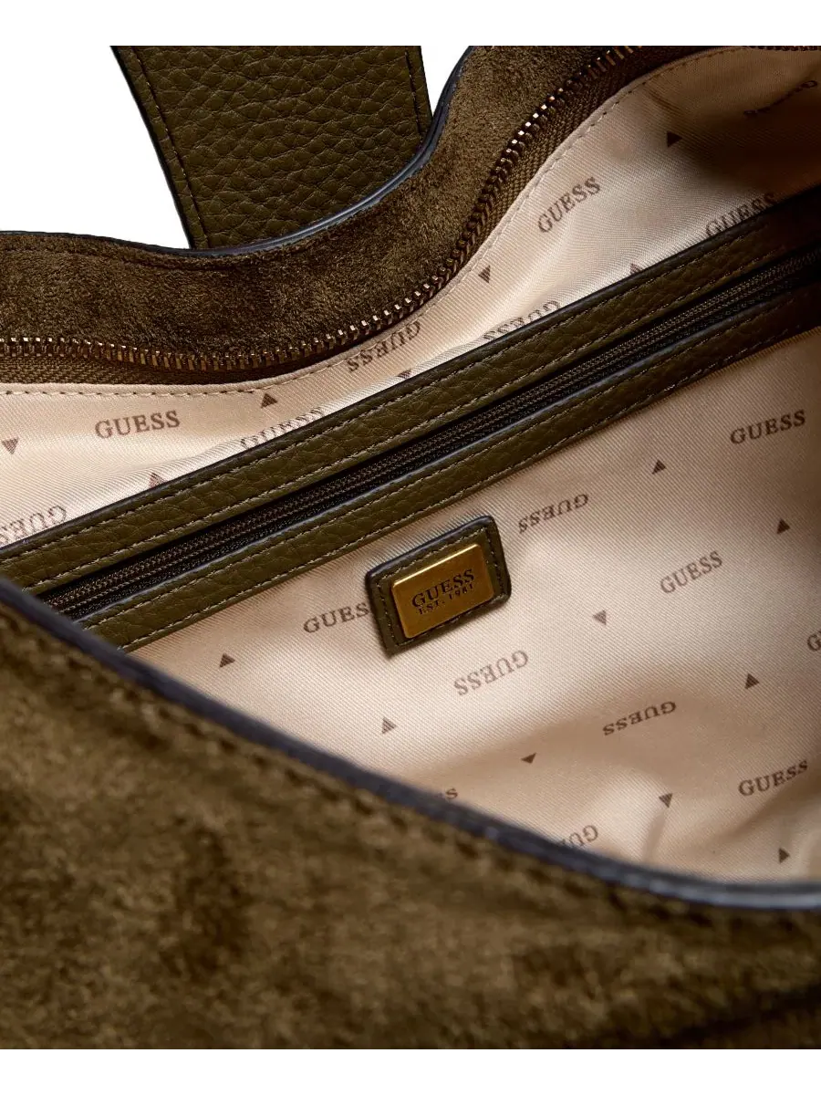 Сумка через плечо GUESS Camden Large — изображение 3 из 4, оливковый
