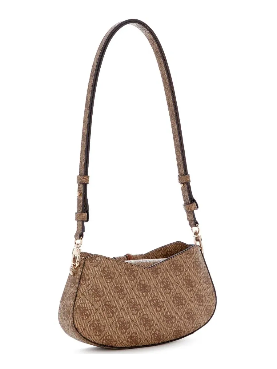Сумка через плечо GUESS Yvonne Logo Small Shoulder Handbag — изображение 2 из 6, латте