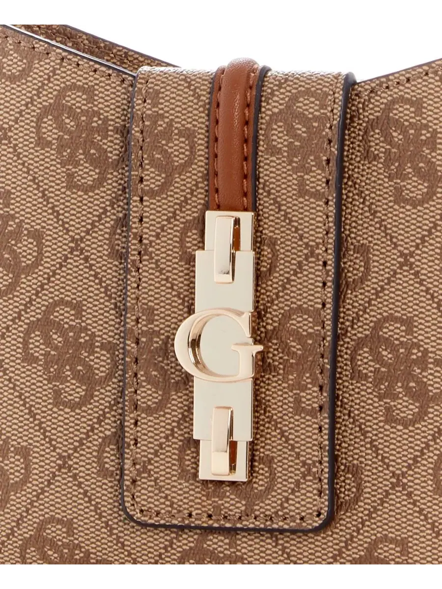 Сумка через плечо GUESS Yvonne Logo Small Shoulder Handbag — изображение 4 из 6, латте