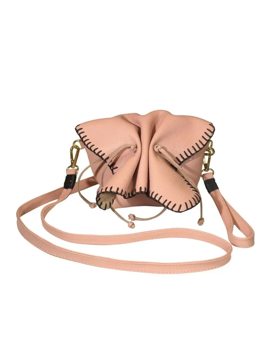 Сумка Mini Butterfly из кожи Carlos Falchi — изображение 1 из 10, розовый