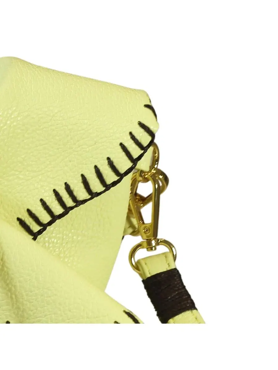 Сумка-мессенджер Mini Butterfly Leather Carlos Falchi — изображение 8 из 10, желтый