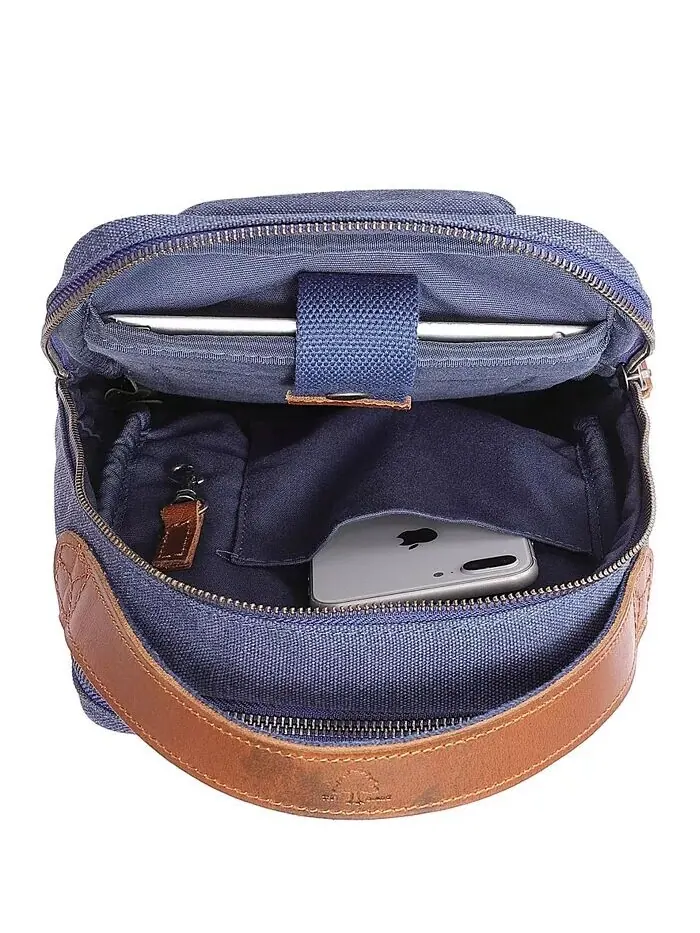 Сумка-слинг Madrone Convertible Canvas TSD BRAND — изображение 4 из 15, темно-синий