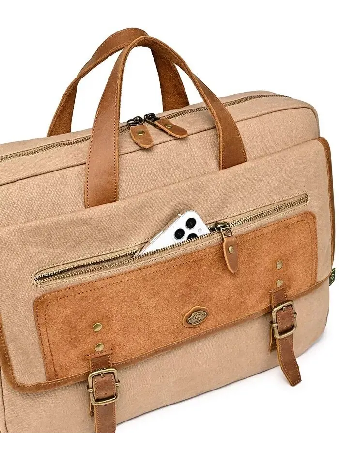Сумка-бриф Valley Oak Canvas TSD BRAND — изображение 11 из 14, хаки