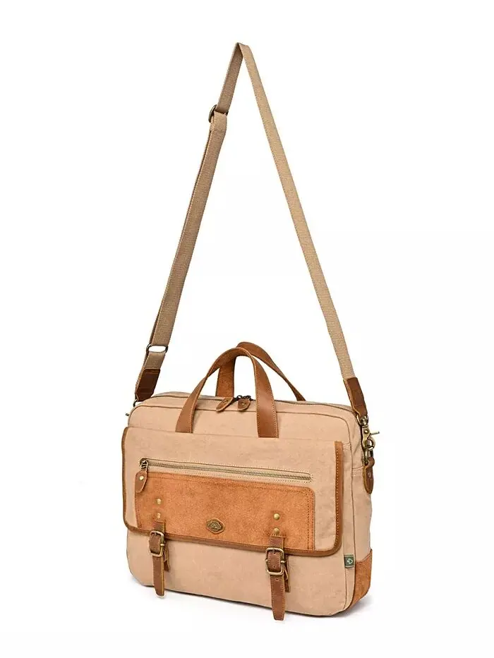 Сумка-бриф Valley Oak Canvas TSD BRAND — изображение 3 из 14, хаки