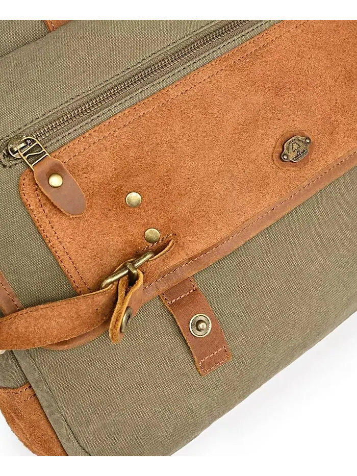 Сумка-бриф Valley Oak Canvas TSD BRAND — изображение 12 из 14, оливковый
