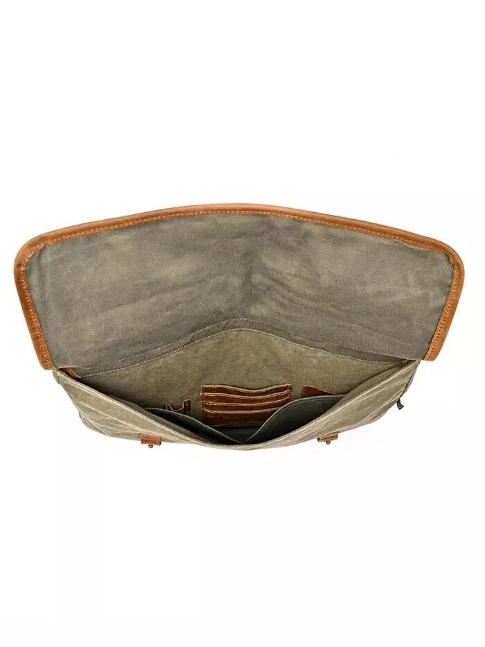 Сумка-бриф Valley Oak Canvas TSD BRAND — изображение 13 из 14, оливковый