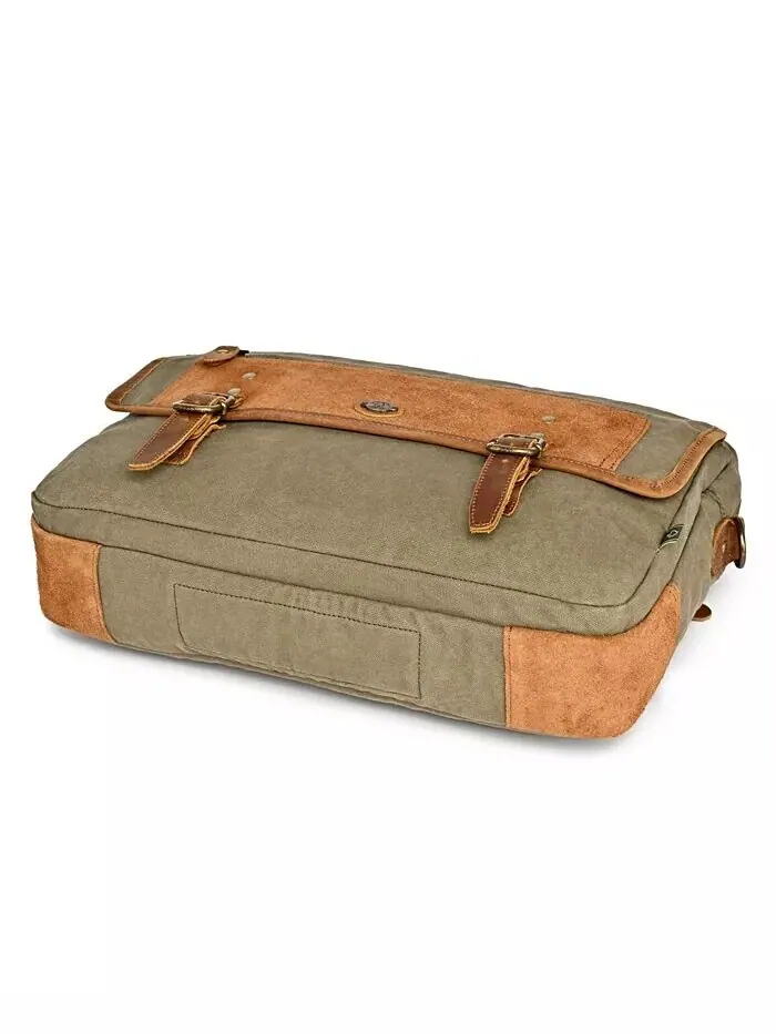 Сумка-бриф Valley Oak Canvas TSD BRAND — изображение 10 из 14, оливковый