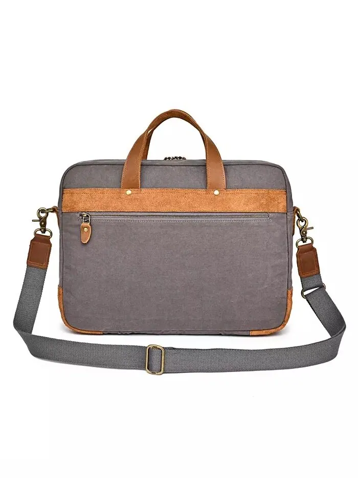Сумка-бриф Valley Oak Canvas TSD BRAND — изображение 11 из 14, серый