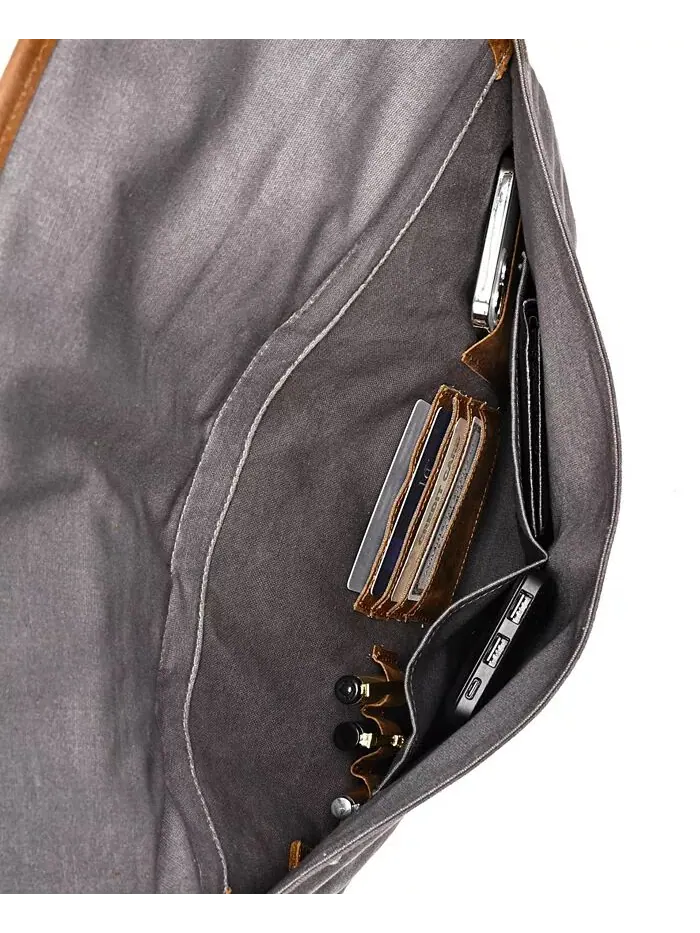Сумка-бриф Valley Oak Canvas TSD BRAND — изображение 13 из 14, серый