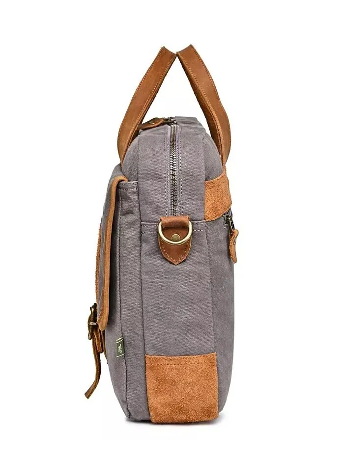 Сумка-бриф Valley Oak Canvas TSD BRAND — изображение 4 из 14, серый