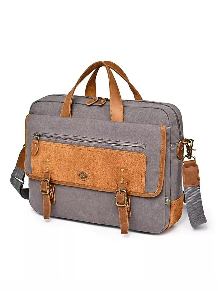 Сумка-бриф Valley Oak Canvas TSD BRAND — изображение 8 из 14, серый
