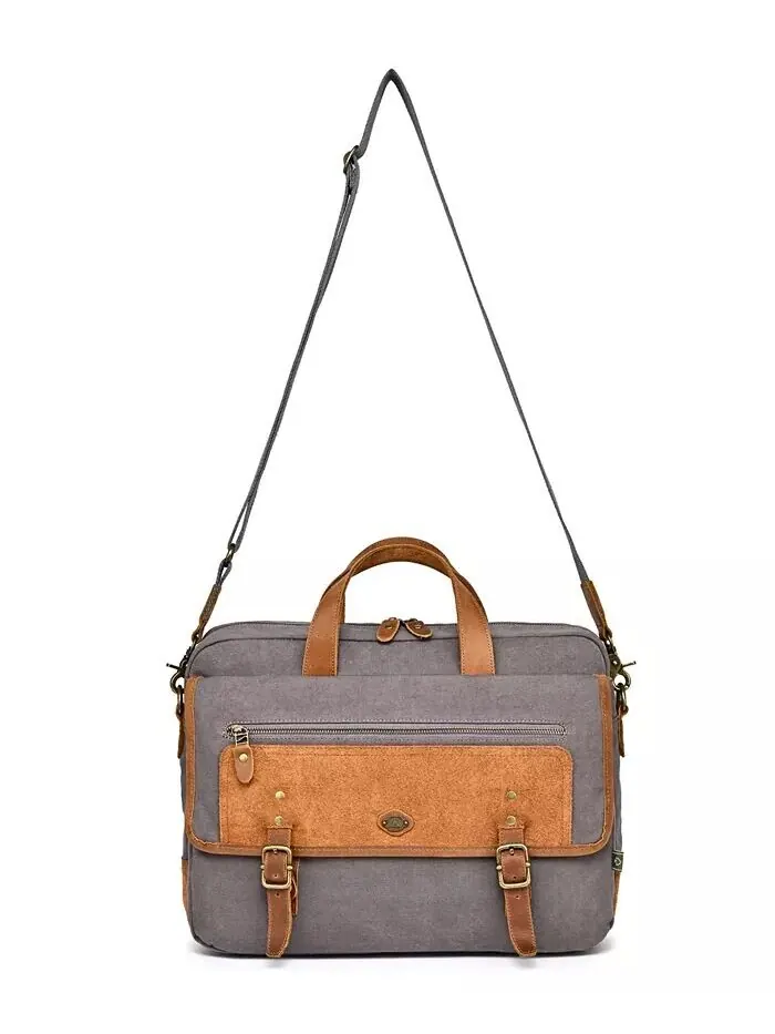 Сумка-бриф Valley Oak Canvas TSD BRAND — изображение 9 из 14, серый