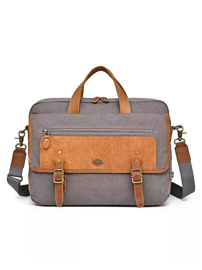 Сумка-бриф Valley Oak Canvas TSD BRAND — изображение 10 из 14, серый