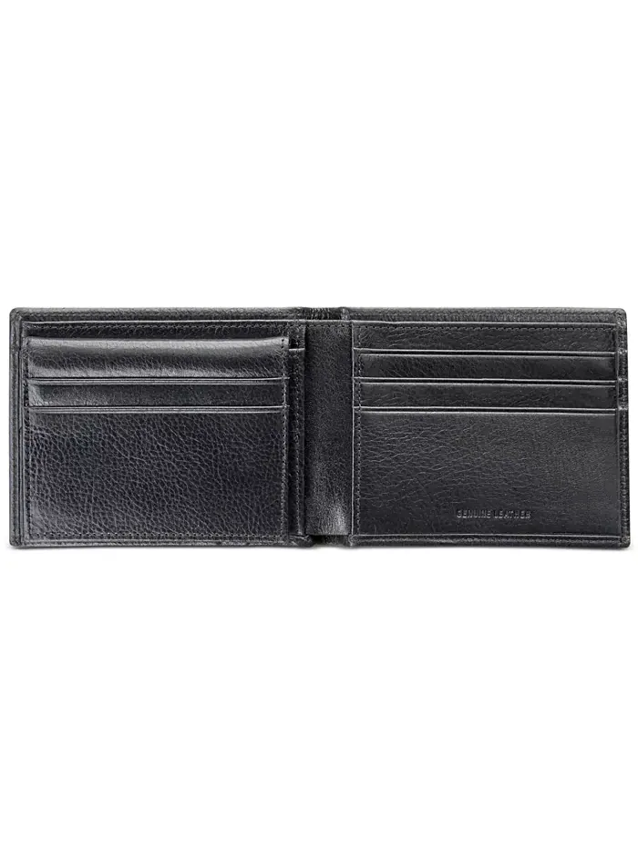 Мужской кожаный кошелек с защитой RFID Perry Ellis Portfolio — изображение 2 из 3, черный