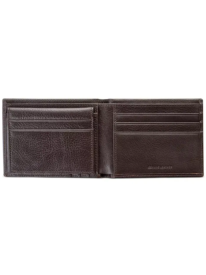 Мужской кожаный кошелек с защитой RFID Perry Ellis Portfolio — изображение 3 из 3, черный