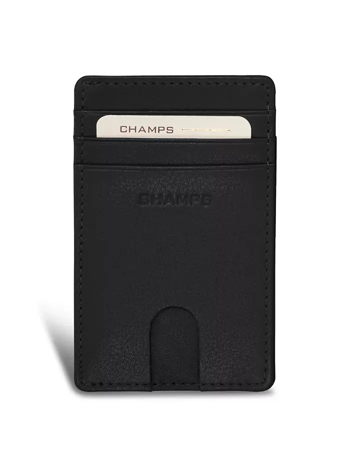 Мужской кожаный картхолдер Onyx Collection CHAMPS — изображение 1 из 9, черный