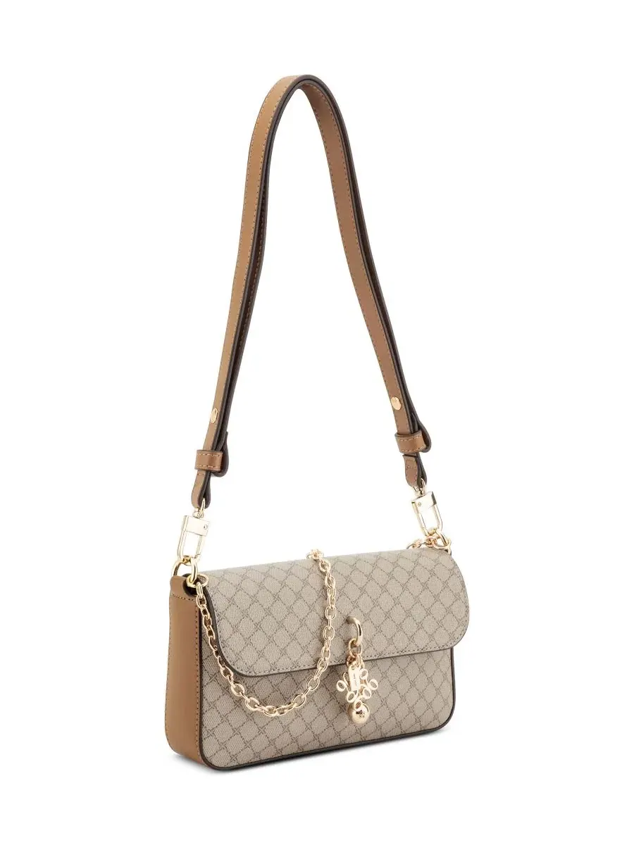 Небольшая сумка через плечо Marrisa Convertible Chain Nine West — изображение 2 из 7, бежевый