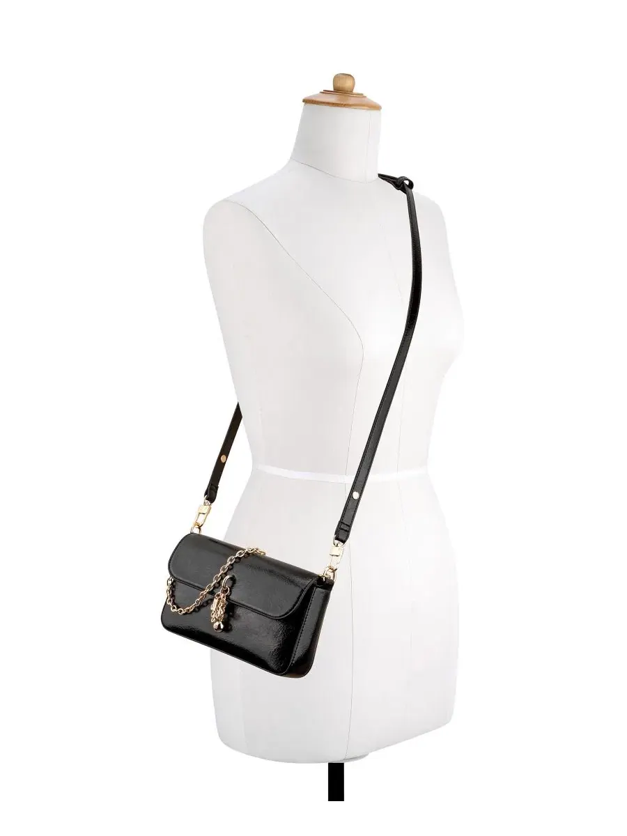 Сумочка через плечо с цепочкой Marrisa Nine West — изображение 6 из 7, черный