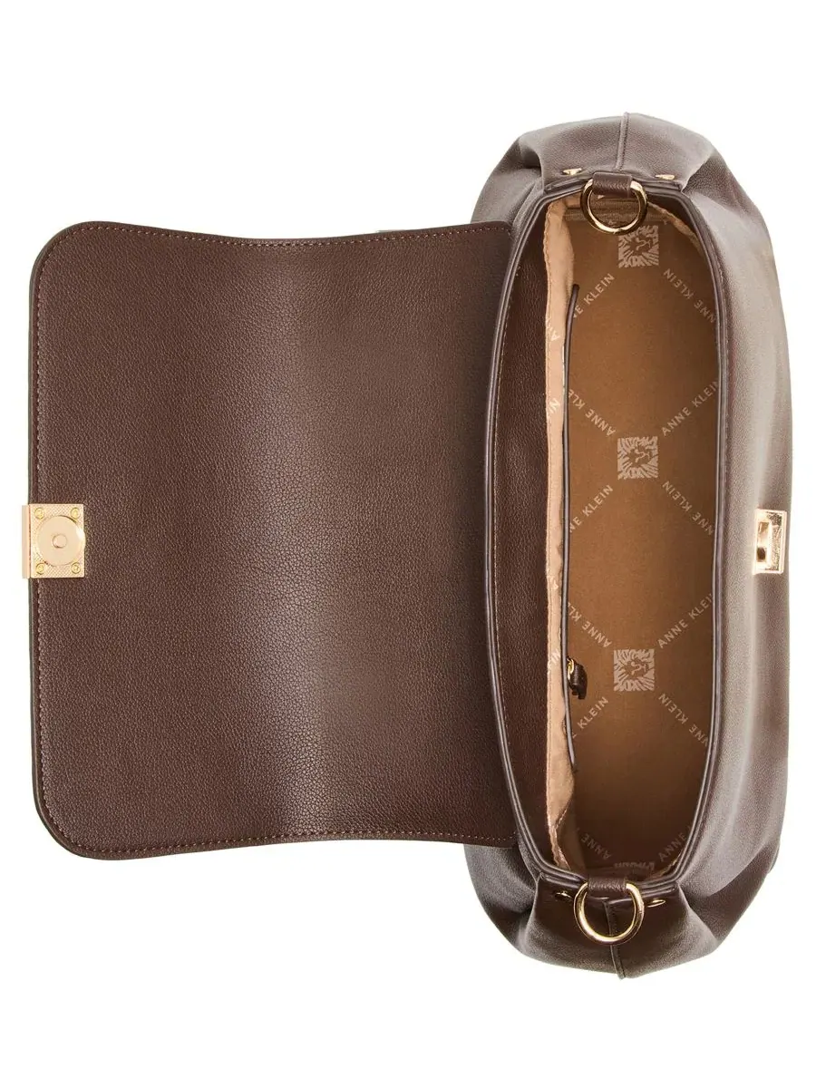 Сумка-шопер East-West Large Satchel Anne Klein — изображение 4 из 11, эспрессо