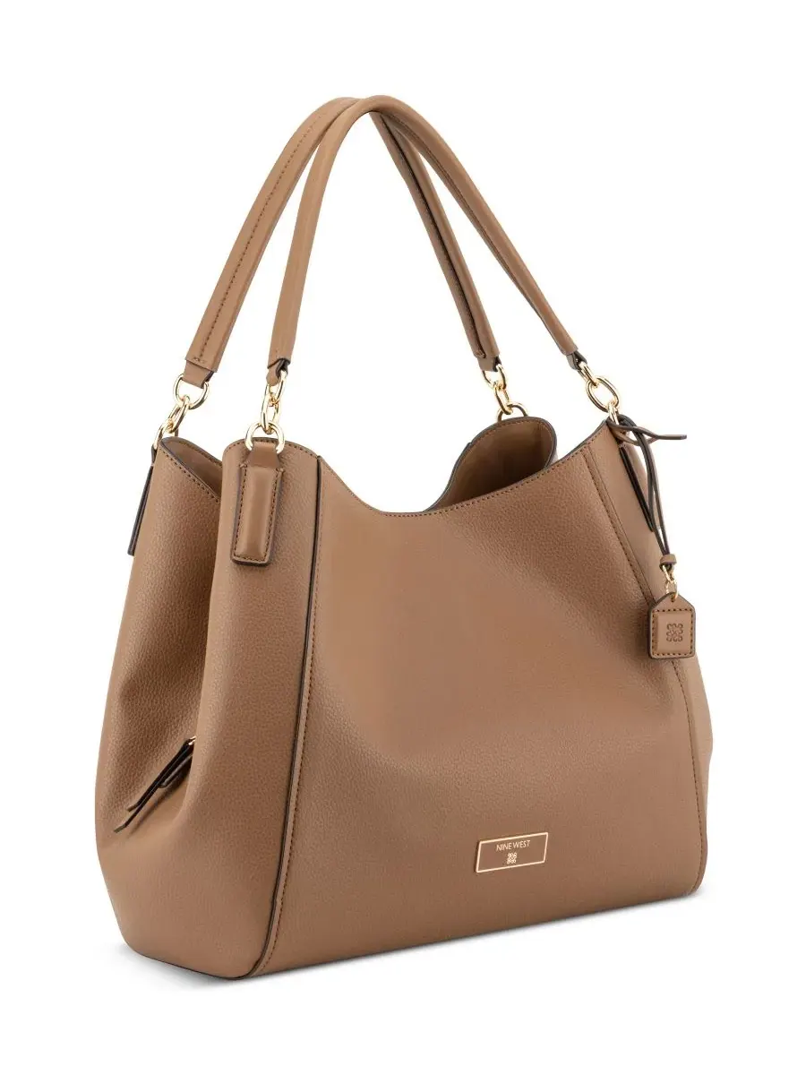 Сумка через плечо Deacon Triple Compartment Large Shoulder Handbag Nine West — изображение 3 из 4, коричневый
