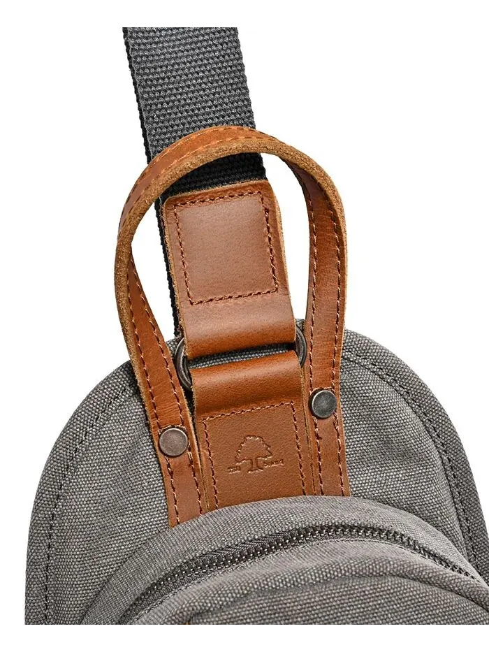 Холщовая сумка-слинг Agave TSD BRAND — изображение 10 из 11, серый