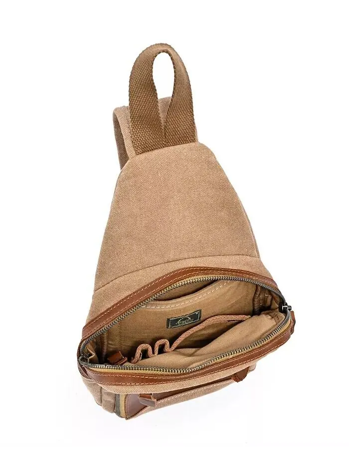 Сумка-слинг Torreya Canvas TSD BRAND — изображение 2 из 10, хаки