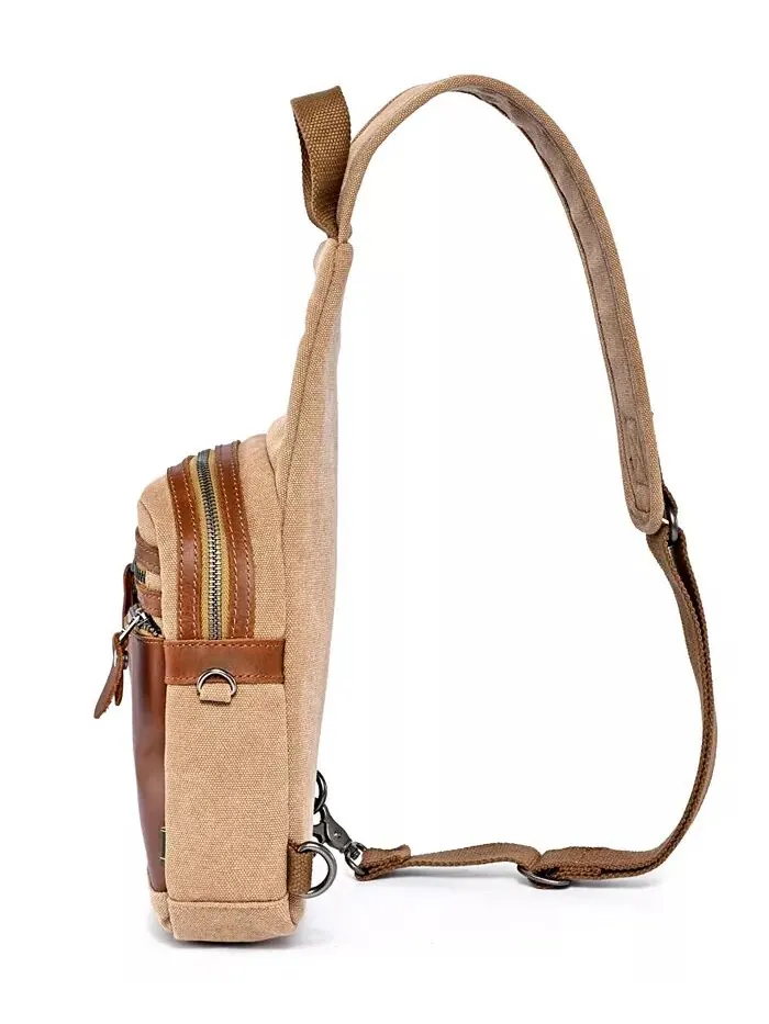 Сумка-слинг Torreya Canvas TSD BRAND — изображение 5 из 10, хаки