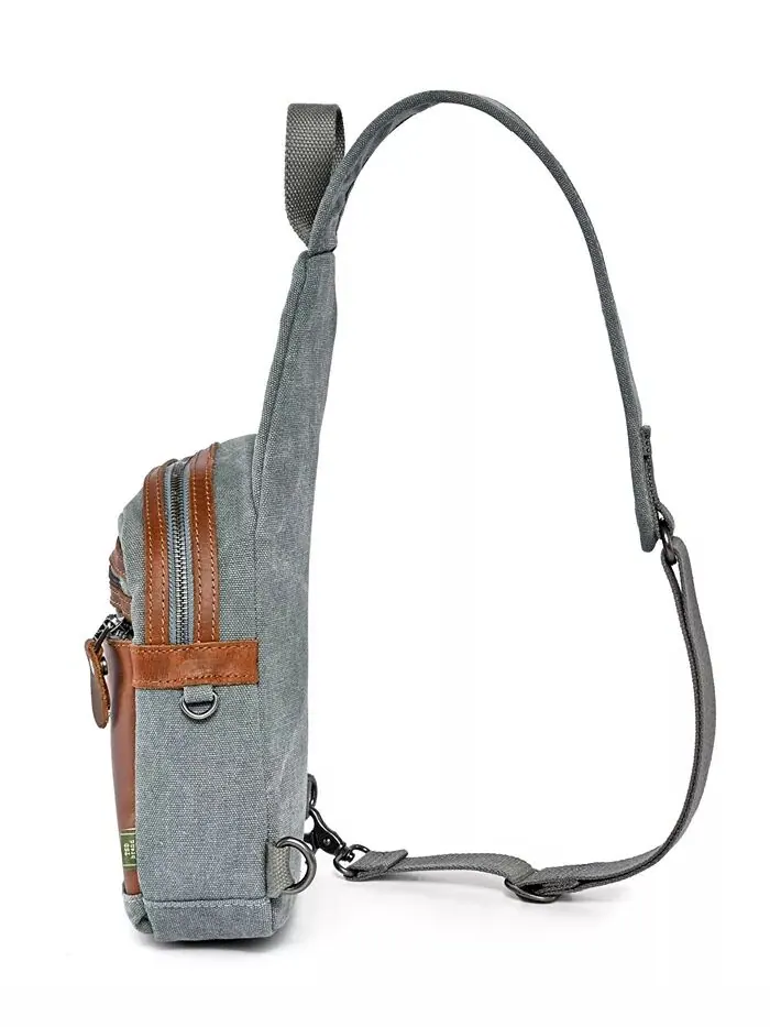 Сумка-слинг Torreya Canvas TSD BRAND — изображение 5 из 10, бирюзовый