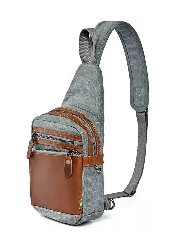 Сумка-слинг Torreya Canvas TSD BRAND — изображение 6 из 10, бирюзовый