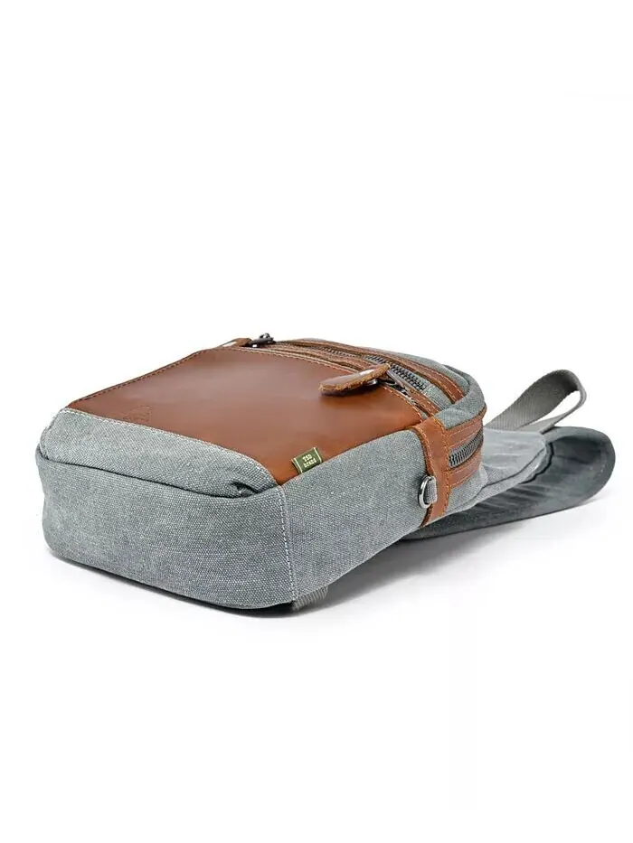 Сумка-слинг Torreya Canvas TSD BRAND — изображение 8 из 10, бирюзовый