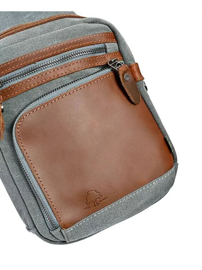 Сумка-слинг Torreya Canvas TSD BRAND — изображение 10 из 10, бирюзовый