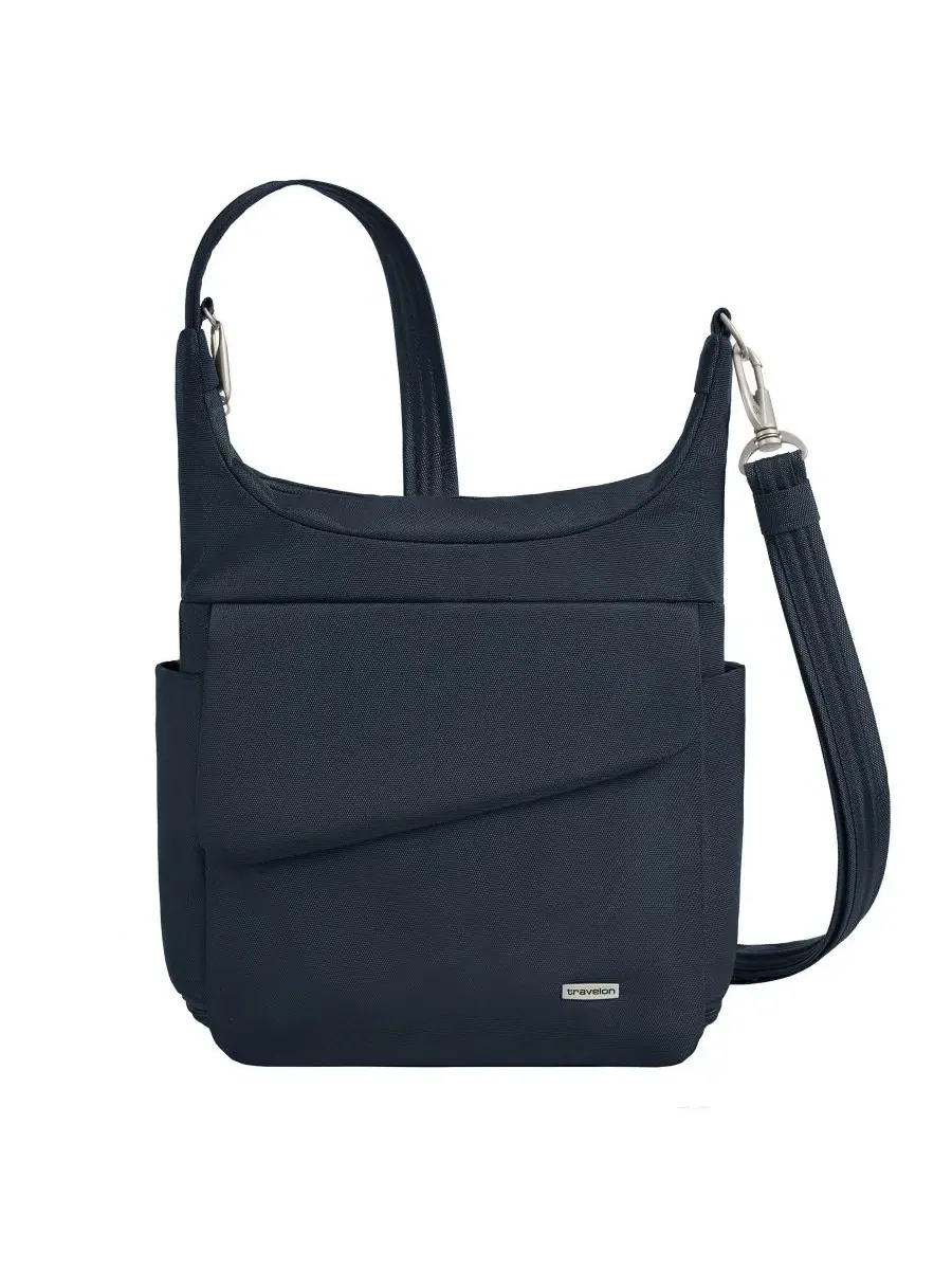 Сумка-мессенджер с защитой от краж, 23x32x9 см, с RFID-блокировкой Travelon — синий