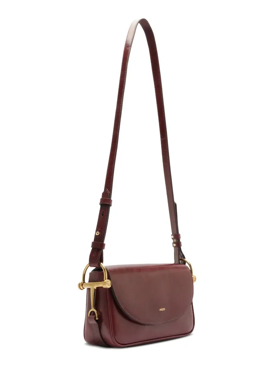 Небольшая кожаная кроссбоди-сумка Cora Small Leather Crossbody Arezzo — изображение 5 из 5, красный
