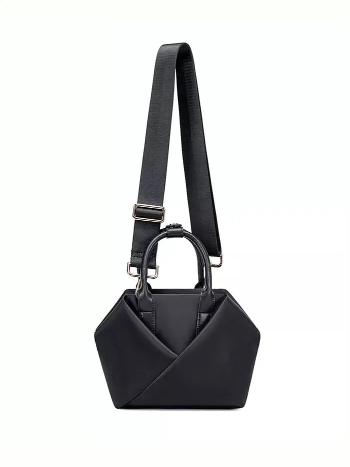 Маленькая сумка-тоут Origami Ultra Satin Crossbody Lux & Nyx — изображение 3 из 10, черный