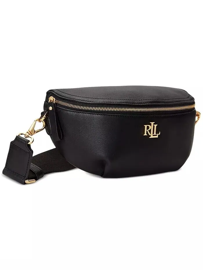 Кожаная сумка на пояс Marcy Small Lauren Ralph Lauren — изображение 3 из 7, черный