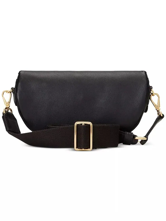 Кожаная сумка на пояс Marcy Small Lauren Ralph Lauren — изображение 4 из 7, черный
