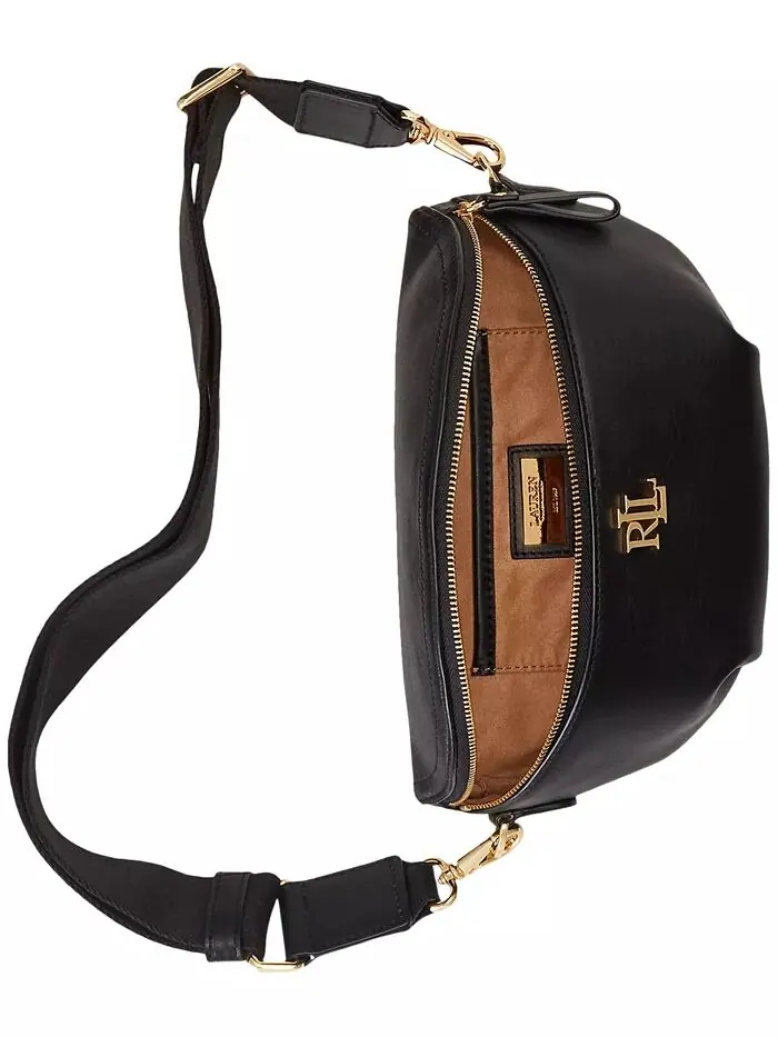 Кожаная сумка на пояс Marcy Small Lauren Ralph Lauren — изображение 5 из 7, черный