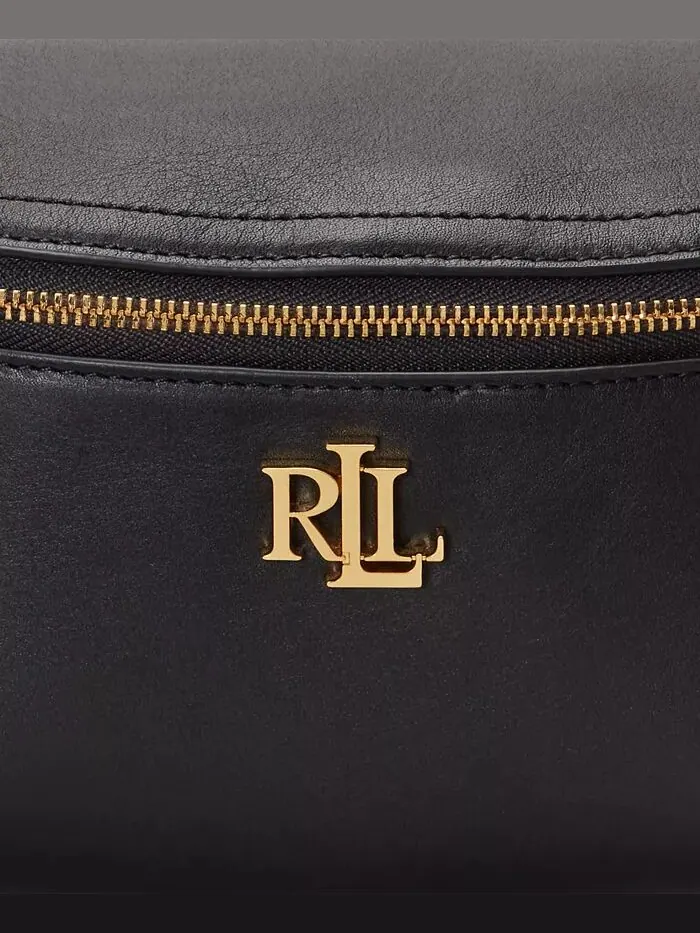 Кожаная сумка на пояс Marcy Small Lauren Ralph Lauren — изображение 6 из 7, черный