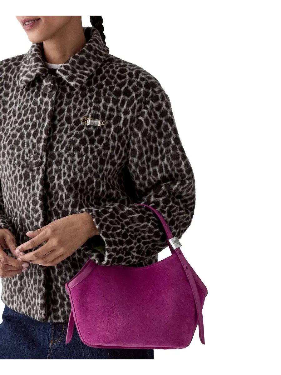 Сумка-тоут из замши Deco Small Tulip Tote kate spade new york — изображение 5 из 6, коричневый