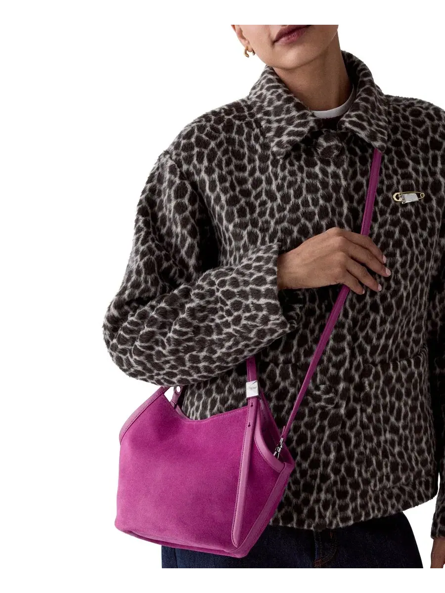 Сумка-тоут из замши Deco Small Tulip Tote kate spade new york — изображение 6 из 6, коричневый