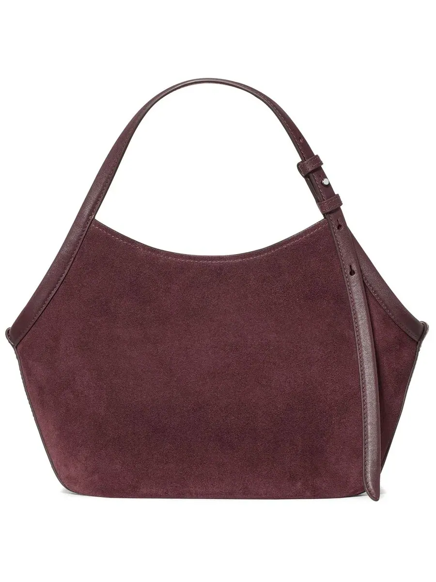 Сумка-тоут из замши Small Tulip Tote kate spade new york — изображение 2 из 6, черничный