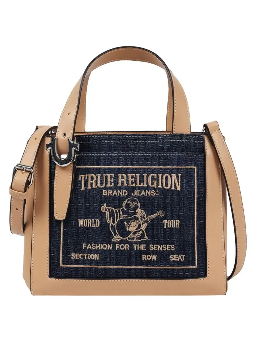 Сумка-тоут с кроссбоди-ремнем, модель Arvin Buddha Motif True Religion