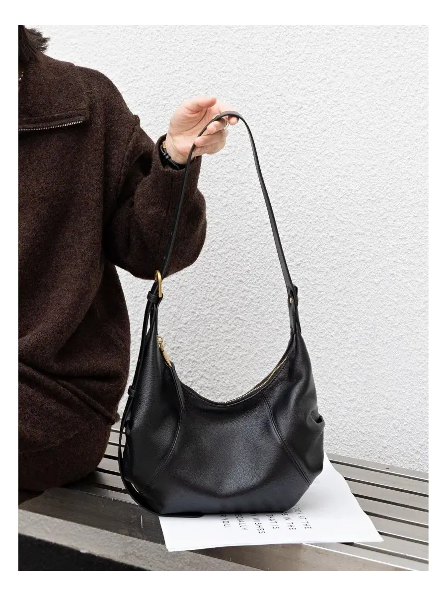 Сумка-хобо Nova Leather Crescent среднего размера, наплечная, в форме полумесяца Susu — 2