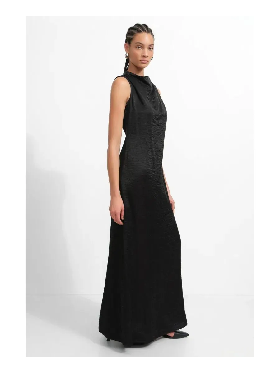 Вечернее платье с высоким вырезом, без рукавов, свободного кроя, Senna Dress Marcella — изображение 8 из 11, черный
