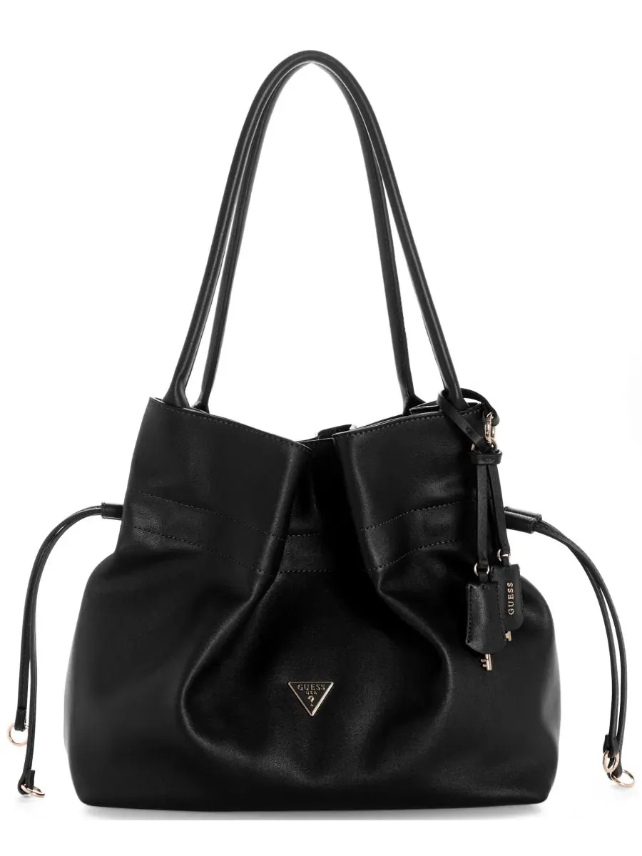 Сумка-шопер Karima Medium Drawstring Tote GUESS — изображение 1 из 5, черный