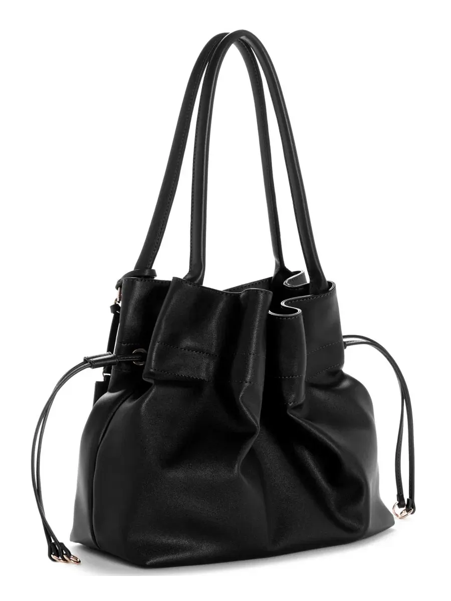 Сумка-шопер Karima Medium Drawstring Tote GUESS — изображение 2 из 5, черный