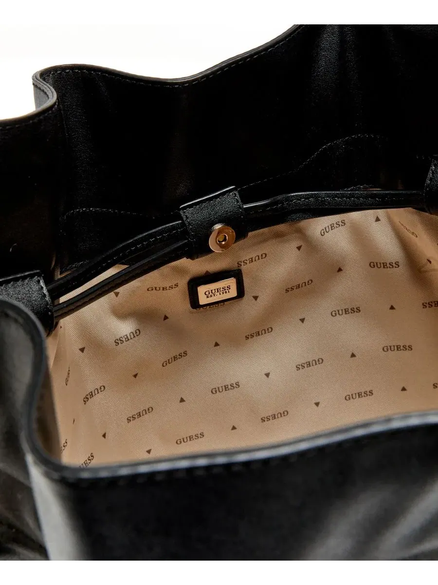 Сумка-шопер Karima Medium Drawstring Tote GUESS — изображение 3 из 5, черный