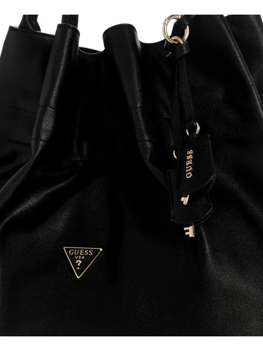Сумка-шопер Karima Medium Drawstring Tote GUESS — изображение 4 из 5, черный